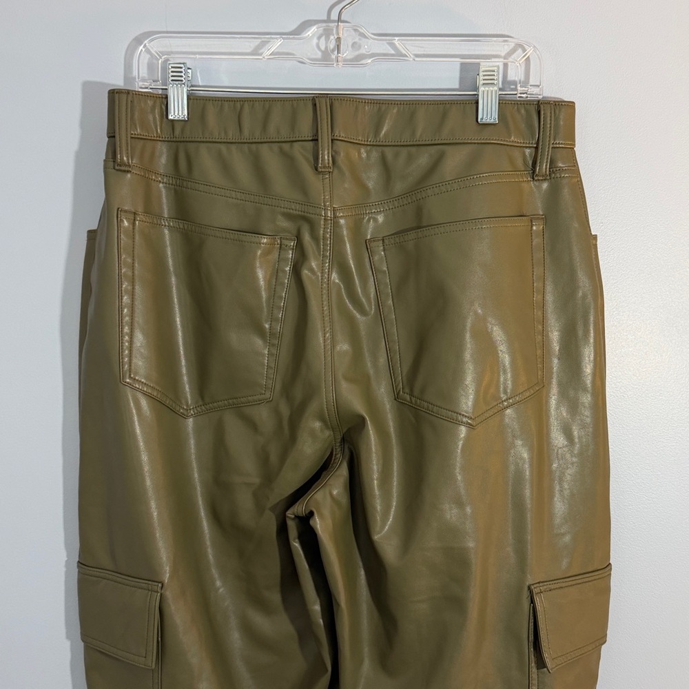 Abercrombie & Fitch faux leather 90’s relaxed high rise pants SZ 32/14 - Picture 5 of 13